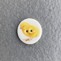 Yellow Chick Smaller Medium Button